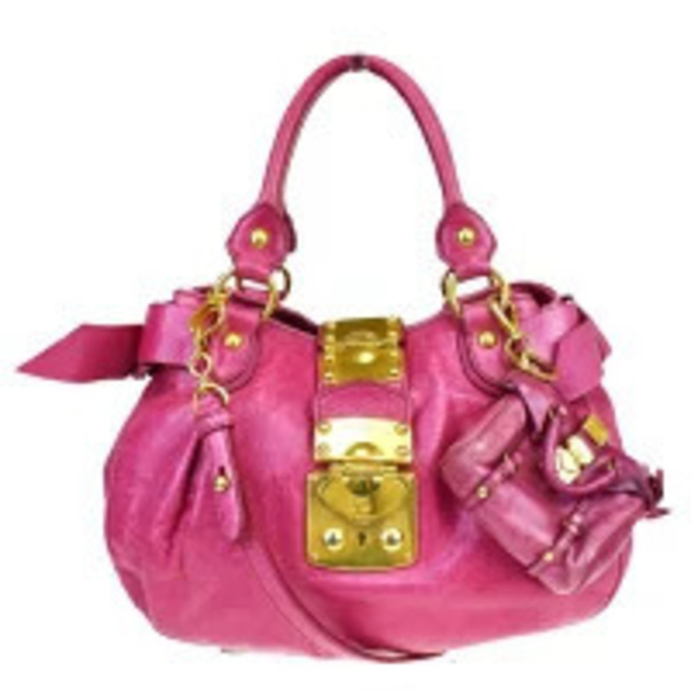 Miu Miu Handbag shoulder bag pink leather
